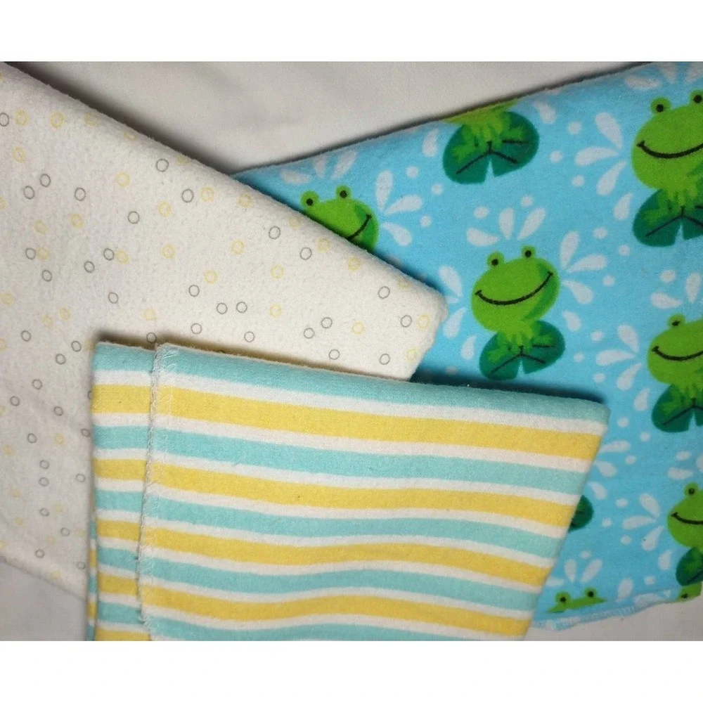 9pc Unisex Baby Receiving Blanket Luvable Friends Child of Mine Polka Dot Stripe